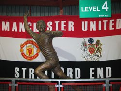 Statue of Dennis Law in the Stretford End