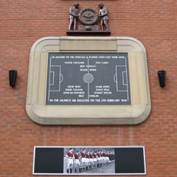 The Munich Plaque outside Old Trafford