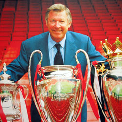 Sir Alex and our three trophies